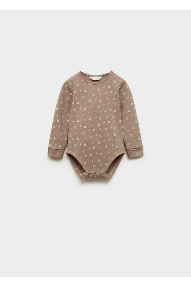 Patterned cotton bodysuit - 1