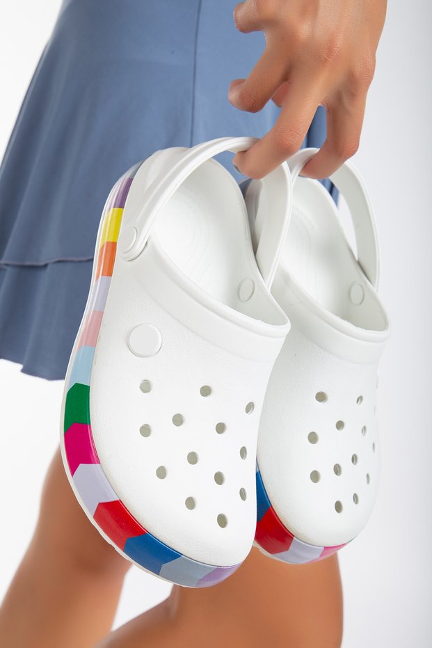 Full Orthopedic White Unisex Colorful Women's & Men's Slippers