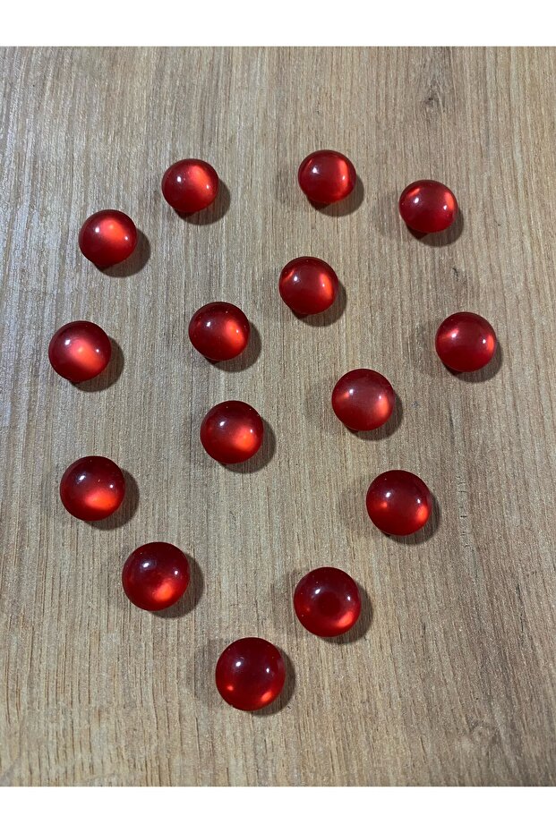 15 adet 12 mm kırmızı bebek düğme - 2