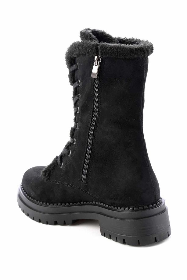 Siyah Süet Kadın Bot & Bootie K02534500002 - 4
