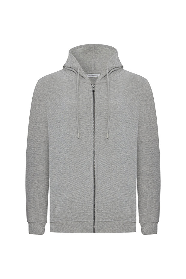 KAPÜŞONLU FERMUARLI SWEATSHIRT - 4