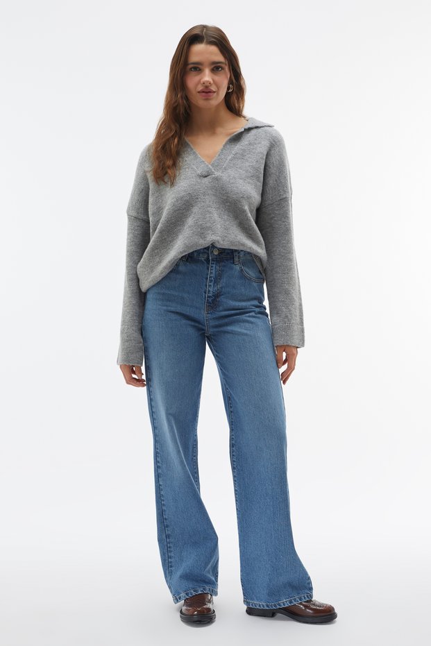 Polo Collar Loose Fit Sweater