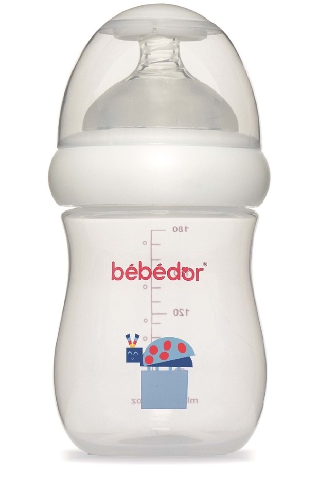 Patterned Wide Mouth Pp Baby Bottle 180ml (Code:97322) - Blue
