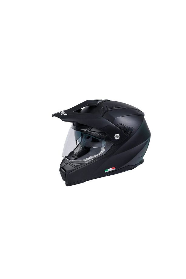 SW X60 Solid Matt Black Cross Kask - 1