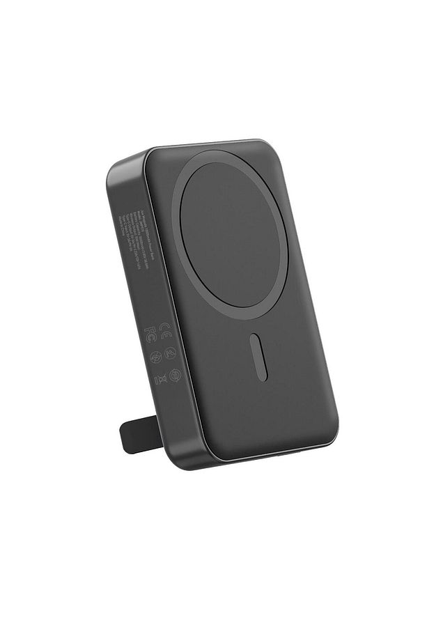 10000 Mah Magsafe Powerbank Standlı Pd20w Taşınabilir Kablosuz Hızlı Şarj Cihazı Siyah - 1
