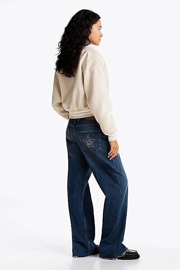 Tommy Jeans TJW CRP LW WOOL VARSITY JACKET Kadın bej Ceket DW0DW20165ACG - 3