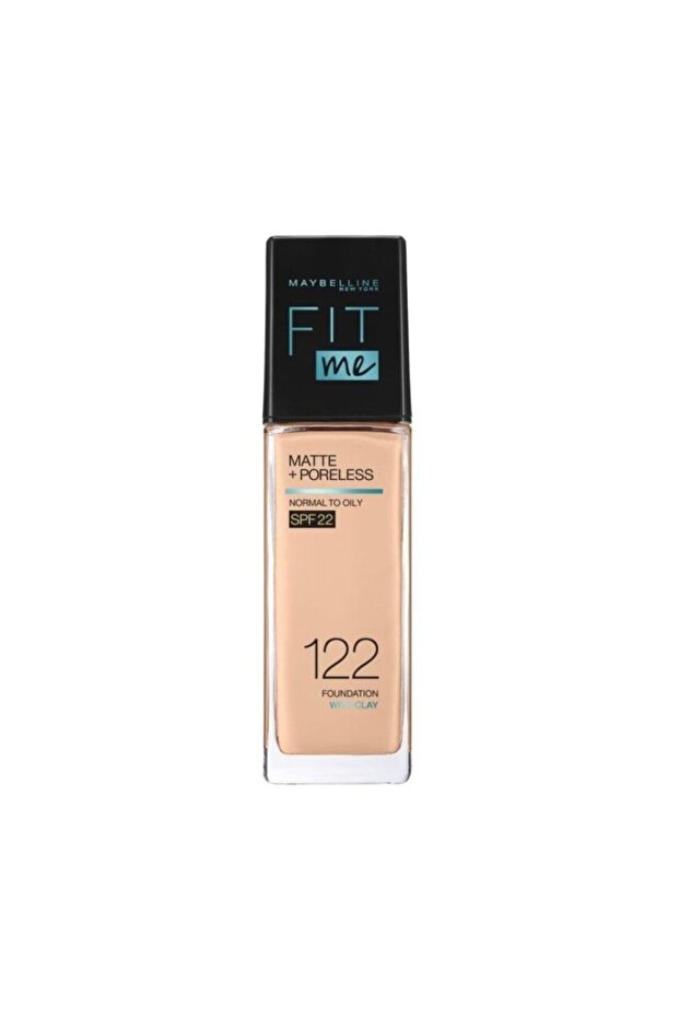 Fit Me Matte & Poreless Foundation 16h Oil Control with SPF 22, 122, Beige