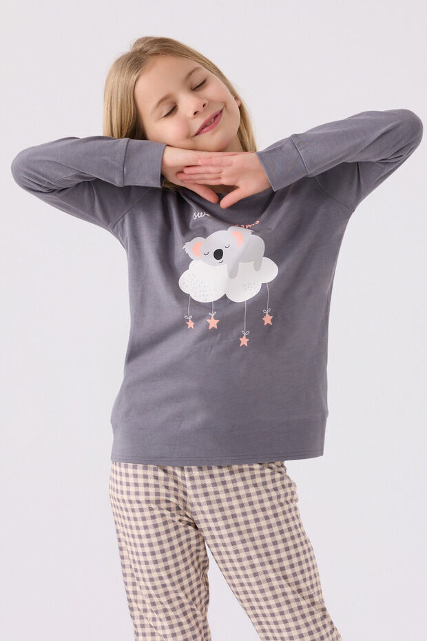 Devojčički antracit pidžama set - 2