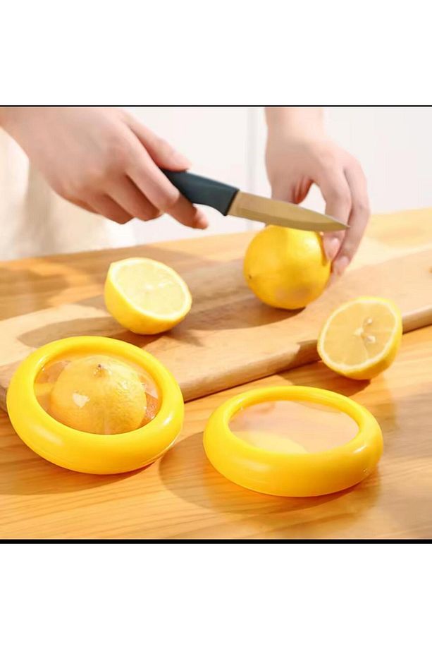 2 Adet Buzdolabı Için Yarım Meyve Kabı Soğan Sebze Limon Koruma Kutusu Fresh Kap Emzik Kutusu - 4