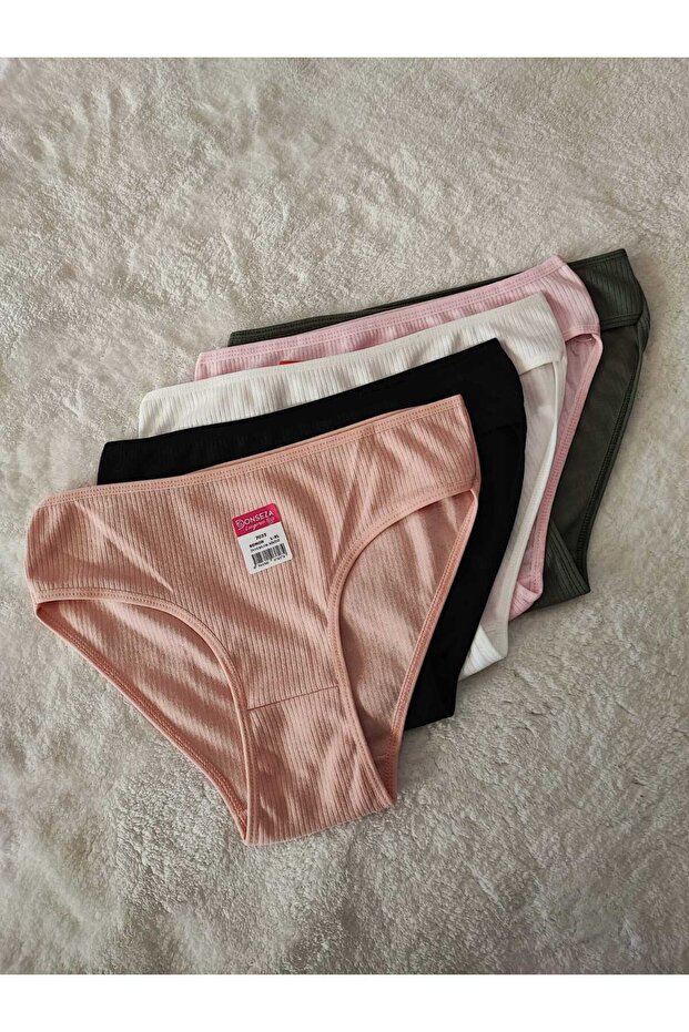 Ribbed Interlock Bikini - Slip Panties Basic 5 Pack - 5