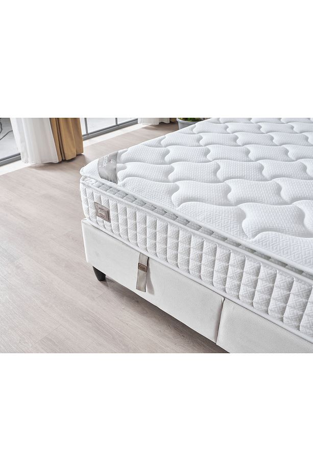 AE-7805 ZAMBAK LÜKS TEK KİŞİLİK YATAK, ÖZEL PAKET YAYLI, FULL ORTOPEDİK, ANTİBAKTERİYEL KUMAŞ - 2