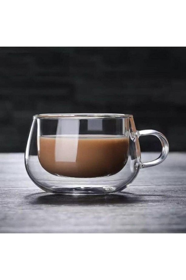 120Ml Çift Çidarlı Cam Espresso ve Kahve Fincanı 4 Adet - 4
