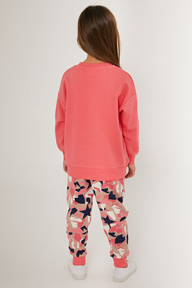 Devojčički roze trenerka set - 5