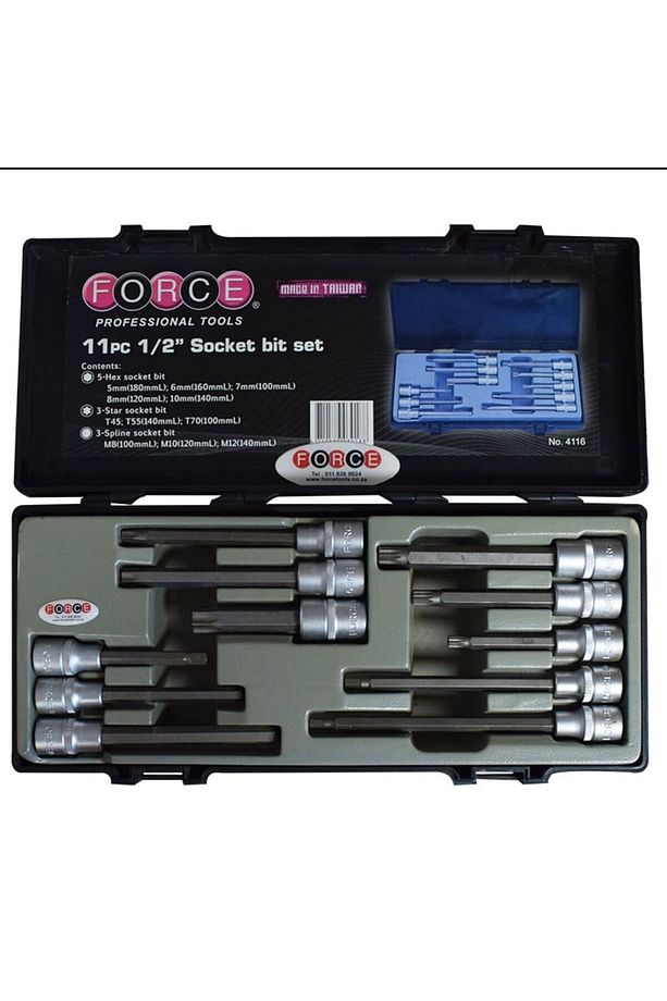11 Parça 1/2" Lokmalı Torx-Hex Uzun Bits Seti Profesyonel (Tr'de Tek) - 1