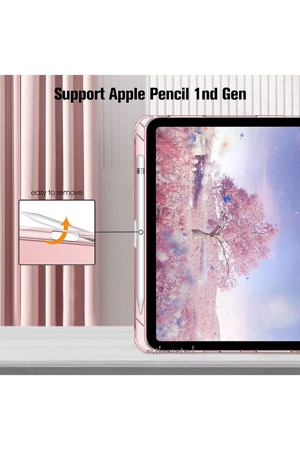 Apple iPad Air 11 Air 4 5 6 10.9 2020 2022 2024 Kılıf Katlanır Kalem Bölmeli Akıllı Uyku Modlu Kapak - 7