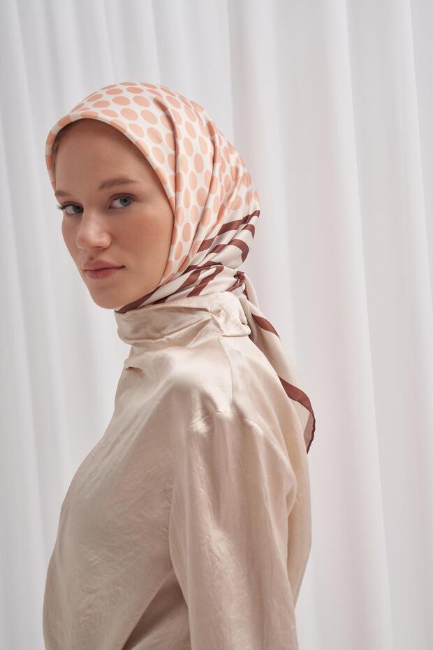 Mink Color Twill Scarf - Dalee Pattern - 2