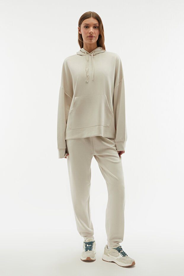 KAPÜŞONLU MODAL SWEATSHIRT - 1