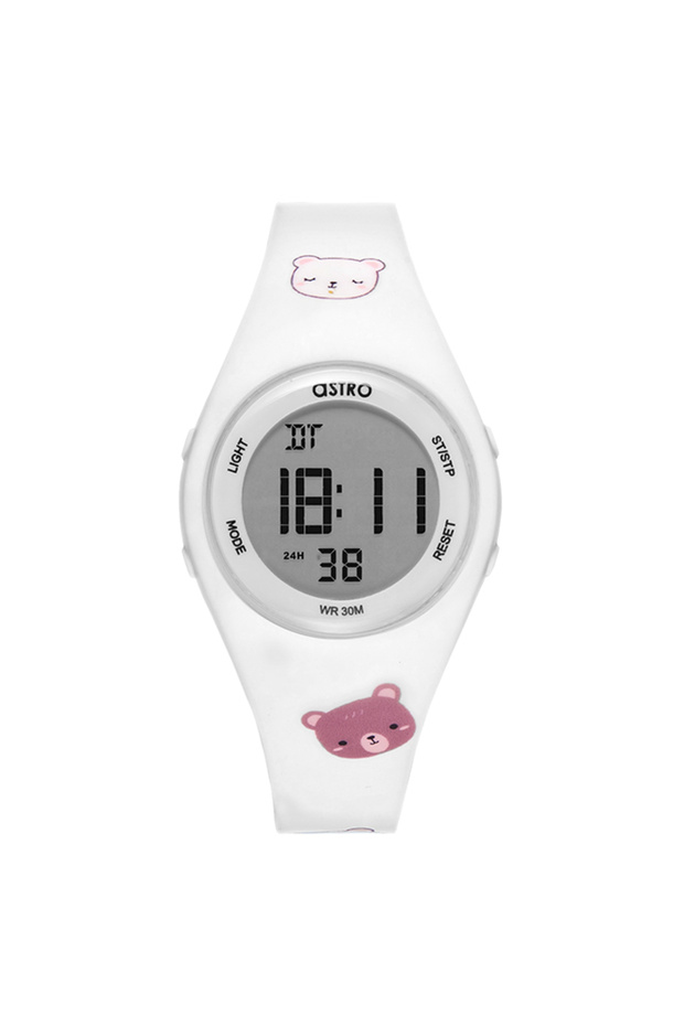 Kids Digital White Dial Watch - A23904-PPWW-BR