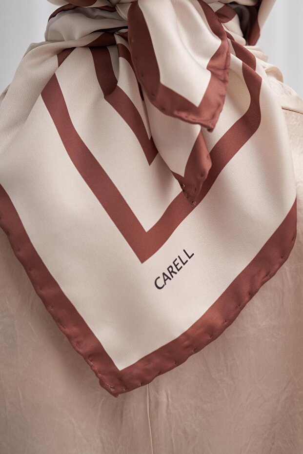 Mink Color Twill Scarf - Dalee Pattern - 4