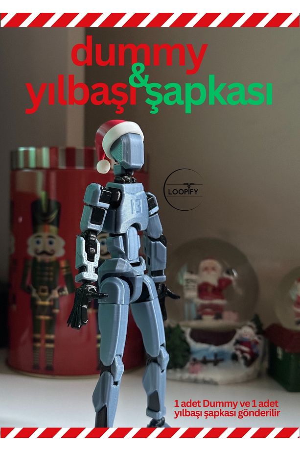 Lucky 13 Oynar Eklemli Robot Figür Oyuncak 14 Cm  Dummy Yılbaşı Seti-4 - 1