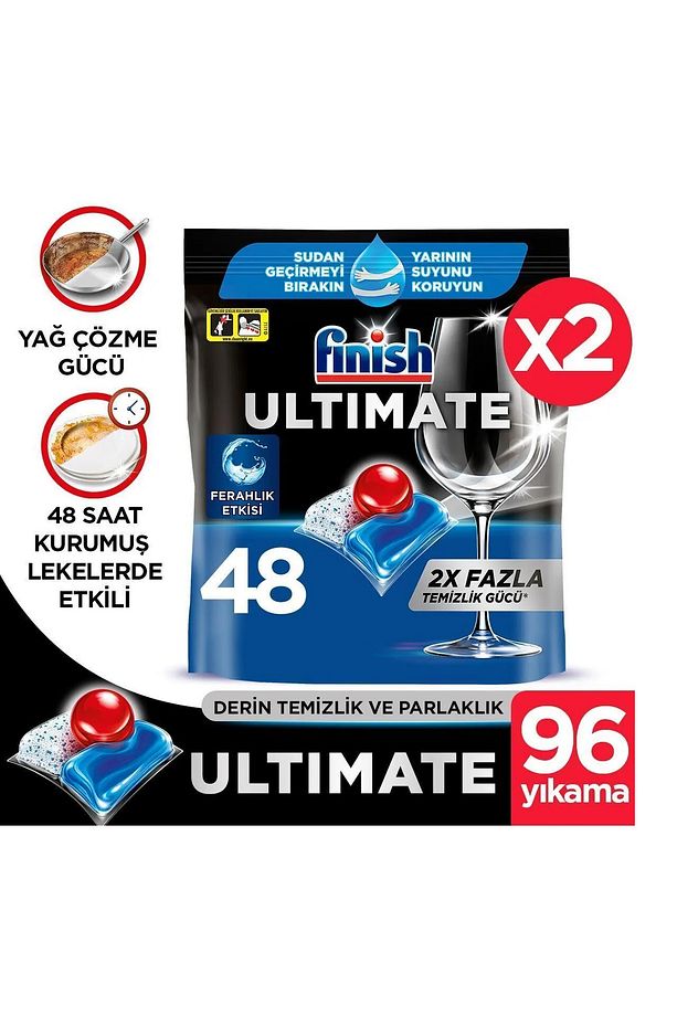 Quantum Ultimate Bulaşık Makinesi Deterjanı Kapsül Tablet 96 Adet (48X2'Lİ) - 1
