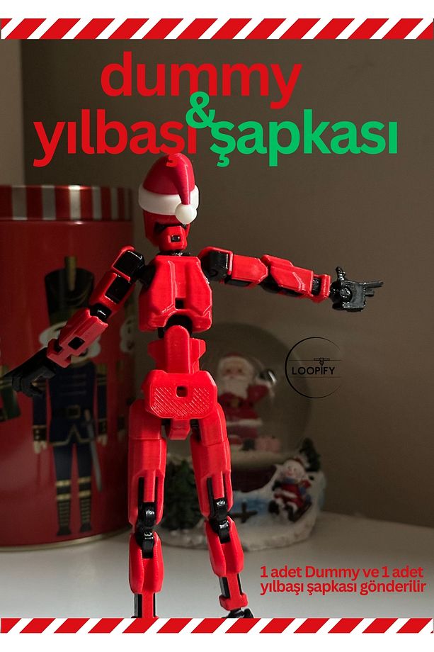 Lucky 13 Oynar Eklemli Robot Figür Oyuncak 14 Cm  Dummy Yılbaşı Seti-2 - 3