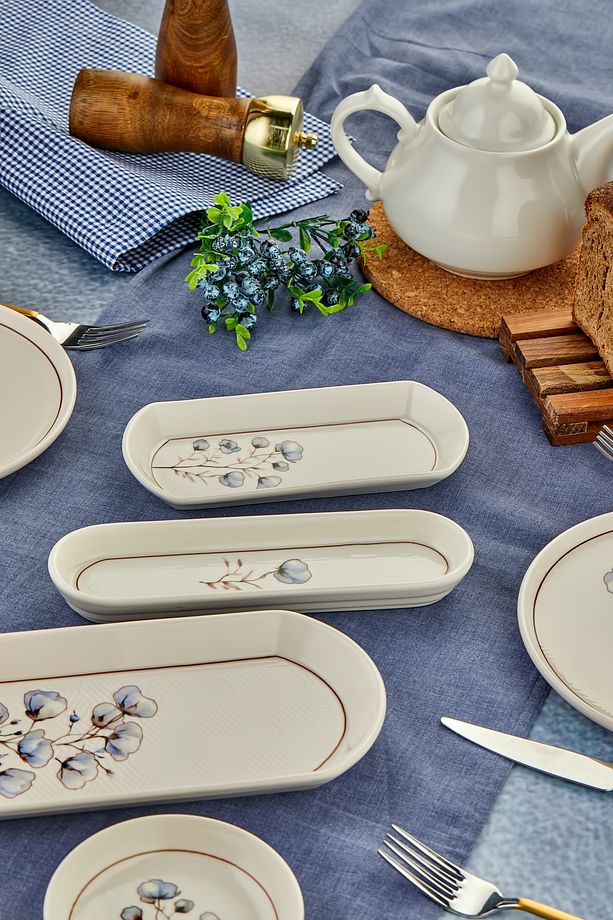 14 Parça 6 Kişilik Floral Serisi Kahvaltı Takımı,kahvaltı Seti - 7
