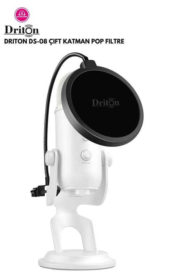 DS-08 ÇİFT KATMAN YAYINCI MİKROFON POP FİLTRE - 1