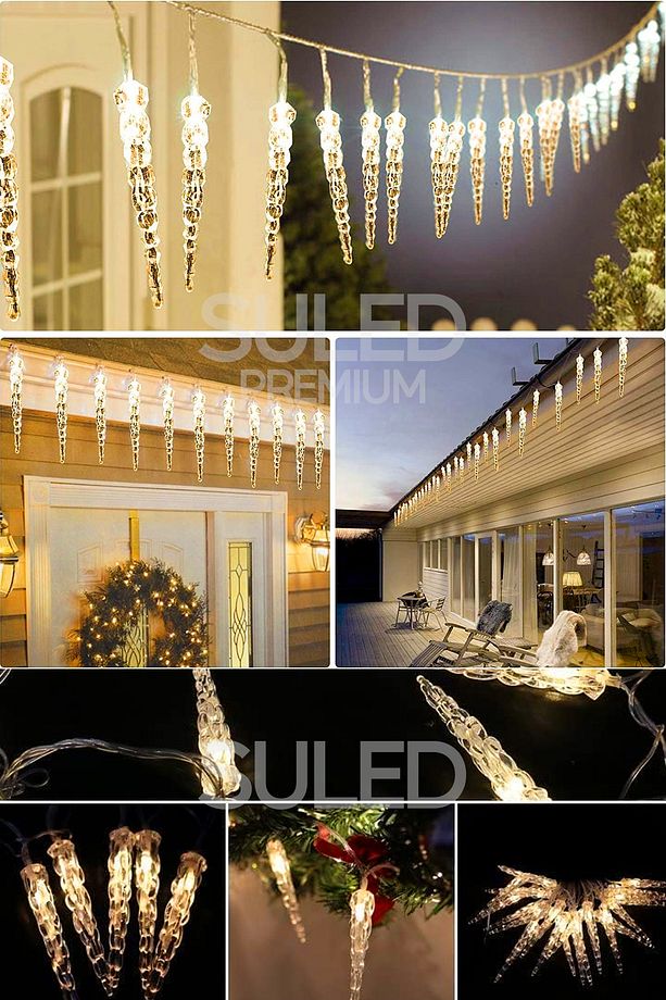 Buz Sarkıt Led Süsleme Işığı 4 Metre 20 Led 220V Fişli Dekoratif Aydınlatma Süs Tak Çalıştır - 3
