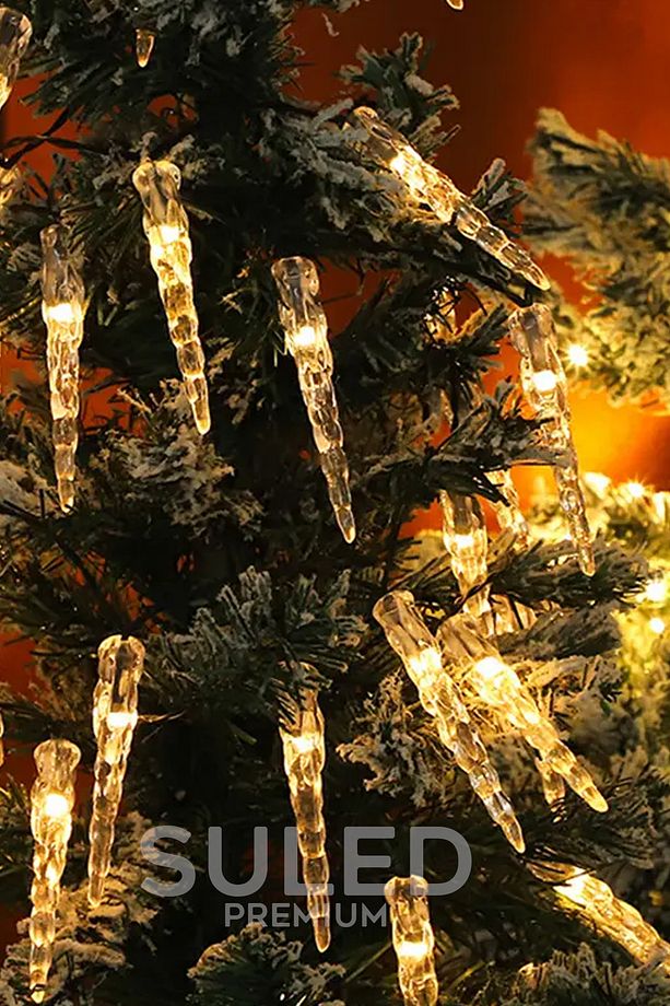 Buz Sarkıt Led Süsleme Işığı 4 Metre 20 Led 220V Fişli Dekoratif Aydınlatma Süs Tak Çalıştır - 8