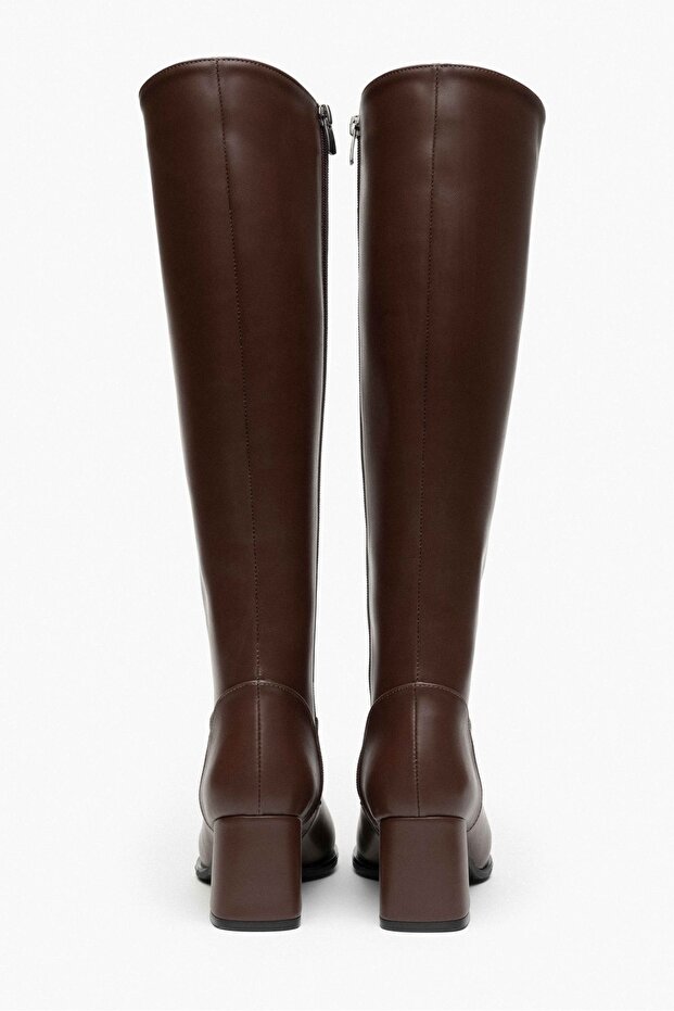 Christa Brown Blunt Toe damskie buty na obcasie - 8