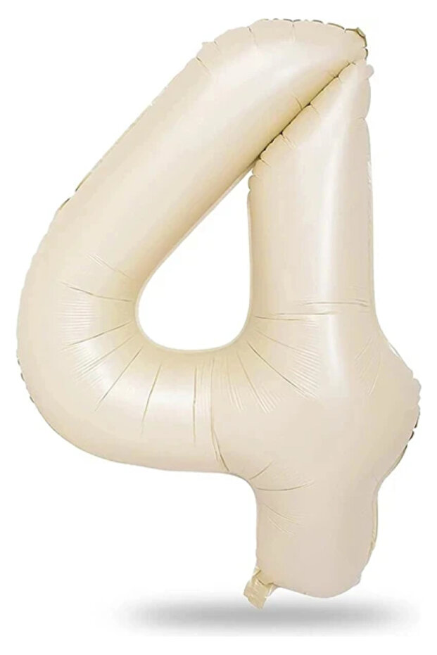 4 Years Old Cream Color Foil Balloon 34 Inch (76-82 cm)