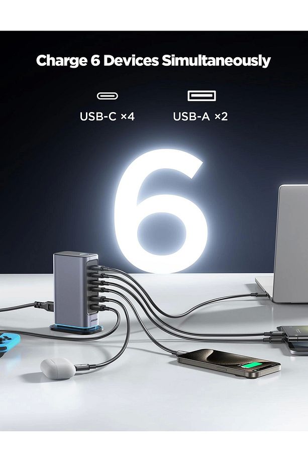 Jr-tcm02 65w 6 In 1 Masa Üstü Şarj Adaptörü Ve Standı - 5
