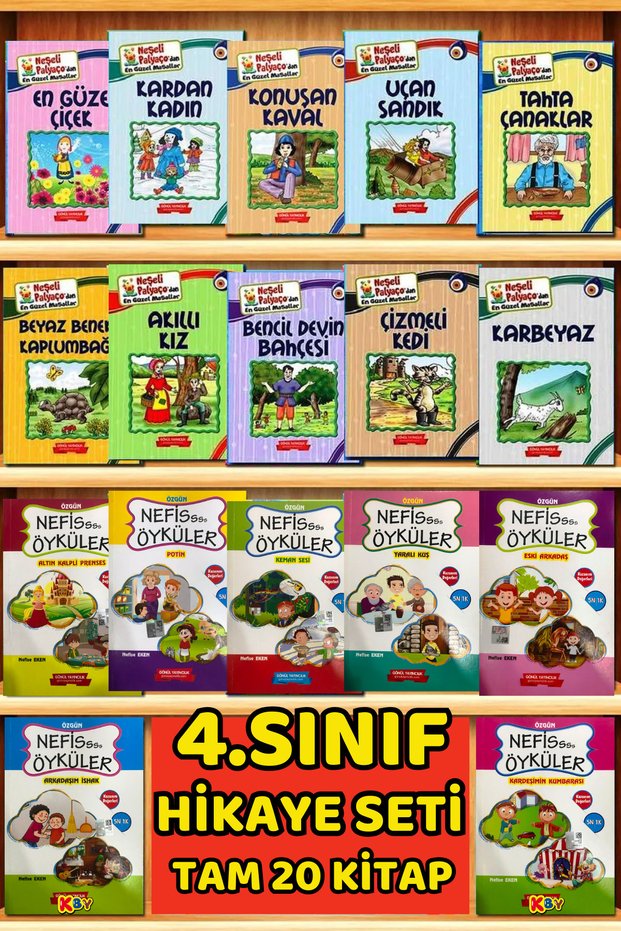 20-Story Set That Made Gönül Neşeli Palyaço People Love Reading, Suitable for 3Rd and 4Th Grades