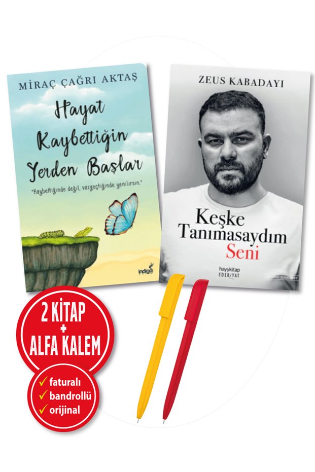 Alfa Kalem + Miraç Çağrı (Start from Where You Lost Your Life) + Zeus Kabadayı (I Wish I Didn'T Know You) 2 Books