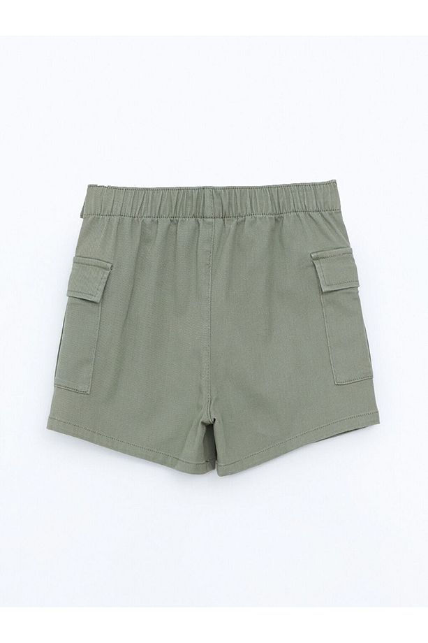LCW Kids Haki Beli Lastikli Kız Çocuk Şort Etek - 3