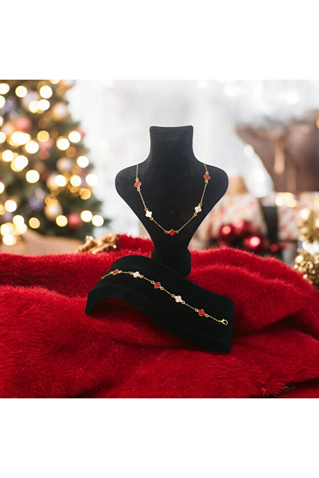 Christmas Bracelet Necklace Set