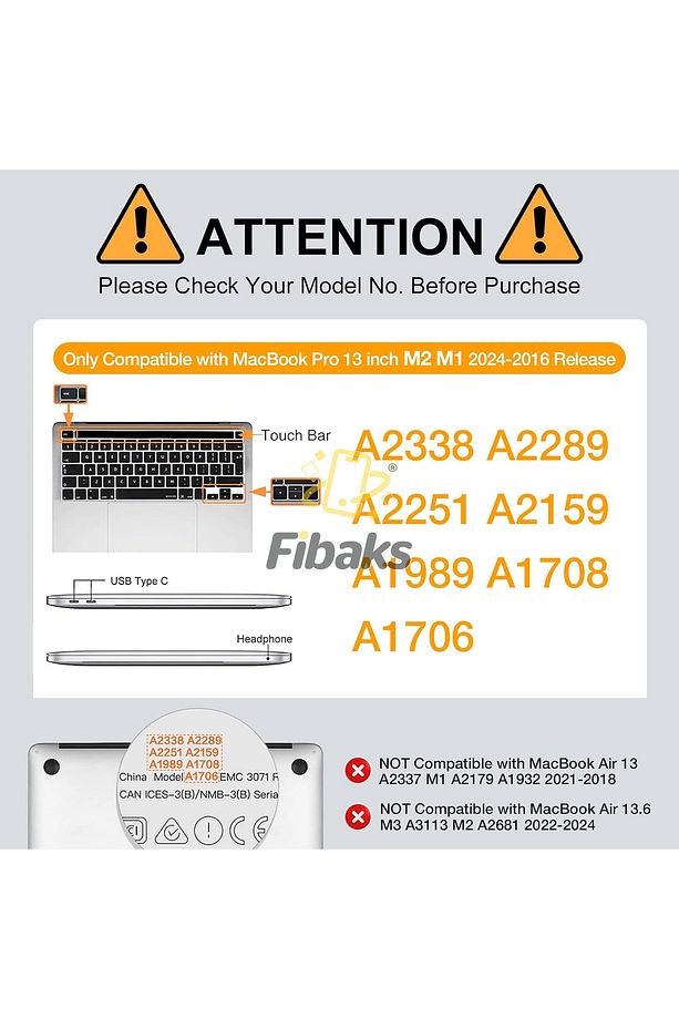 Macbook Pro 13 2020/2022 A2251-a2289-a2338-a1706-a1708-a2159 Kristal Kapak Koruma Kılıf - 2