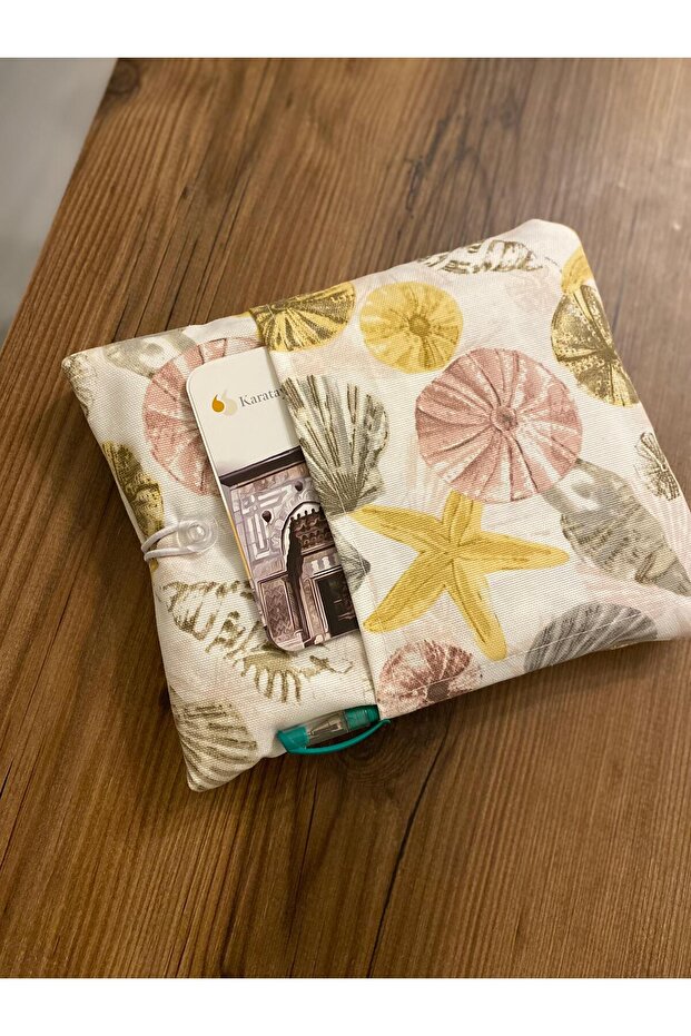 حافظة بنمط صدفة البحر، حافظة كمبيوتر لوحي مصنوعة يدويًا، حقيبة منظمة، حافظة كتب، حافظة متعددة الأغراض - 7