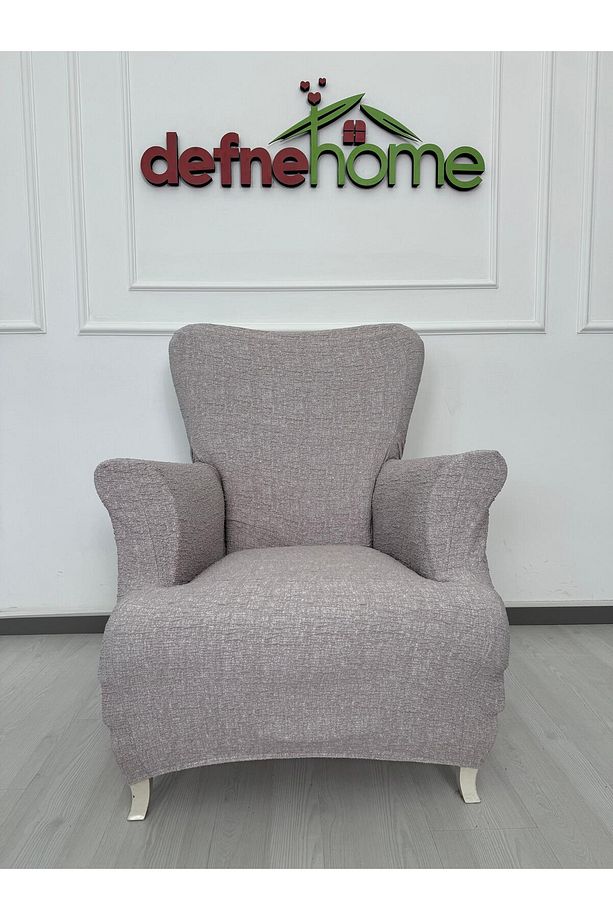 Döşemelik Kumaş Düz Keten Lastikli Kayma Yapmayan 3311 Takım Koltuk Örtüsü - 2
