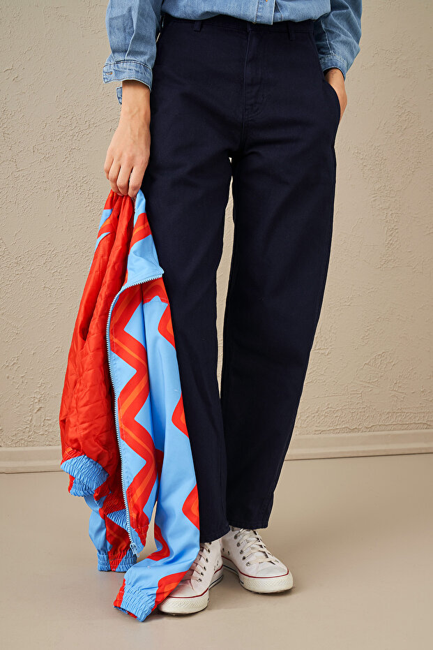 7129 موديل سترة زرقاء عمودية - 5