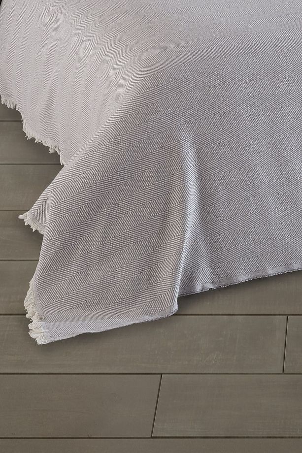Natural Tek Kişilik Yatak Örtüsü 180x210 Cm Gri - 3