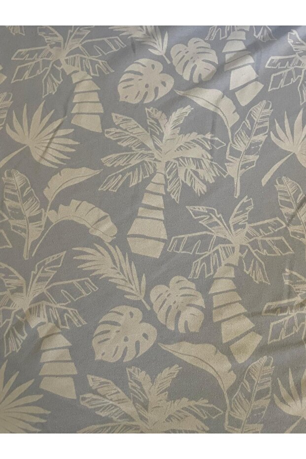 Leaf Printed 3 Thread Rasterless Combed Cotton Fabric | 100% Cotton | Width 170cm
