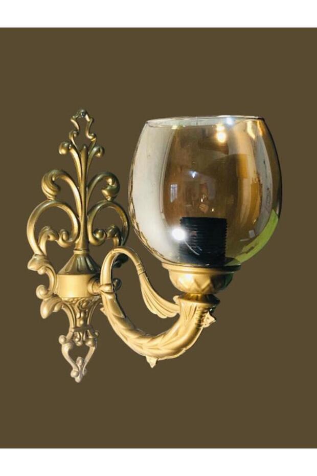 Single Riga Sconce Washed Painted Honey Color Glass
