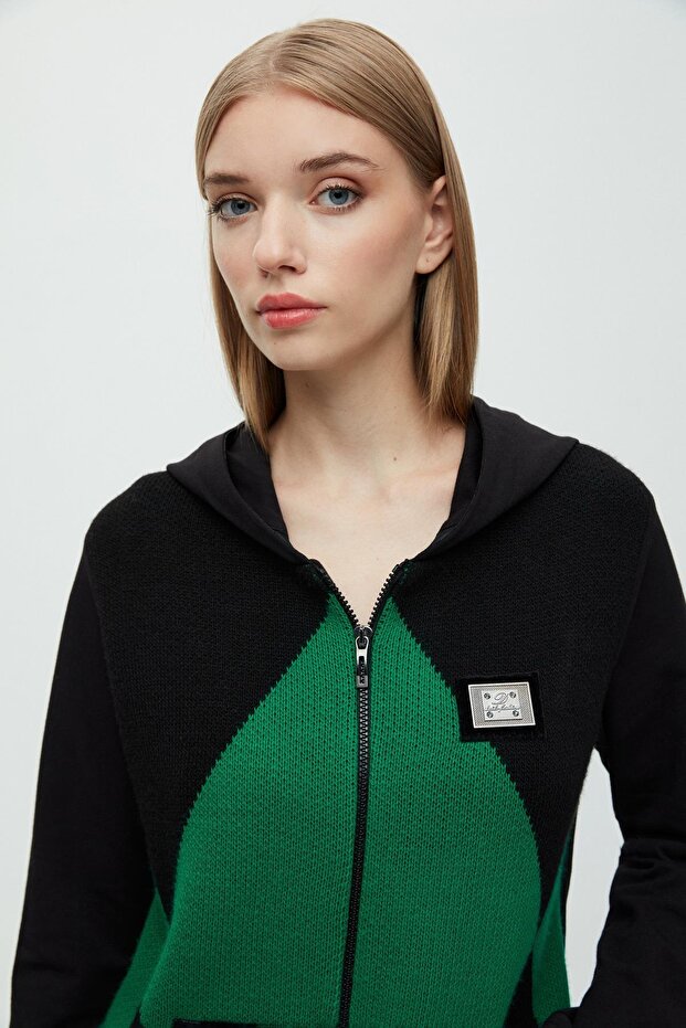 Yeşil Baklavalı Mont - 3