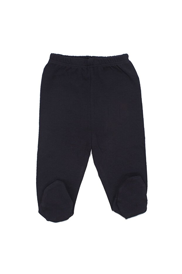 Unisex Booties Navy Blue Combed Cotton Single Bottom