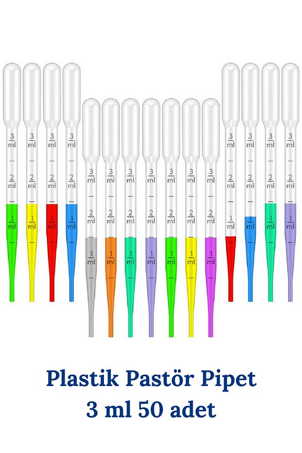 Pastör Pipet Damlalık 50 adet 3 ml Pastor - 1