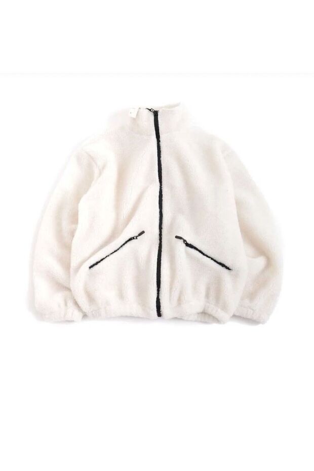 Men's White Oversize Plush Jacket