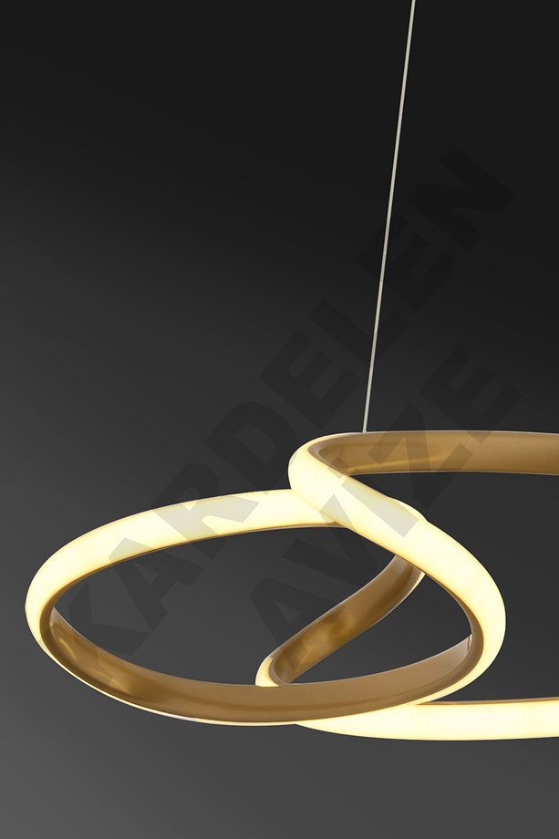 Sonsuz 3 Renkli Eskitme Derin Sarkıt Modern Ledli Avize - 5