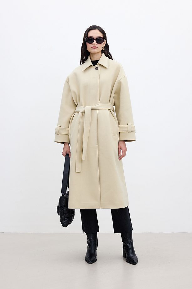 ANDY OVERSIZE KAŞE KABAN BEJ - 2